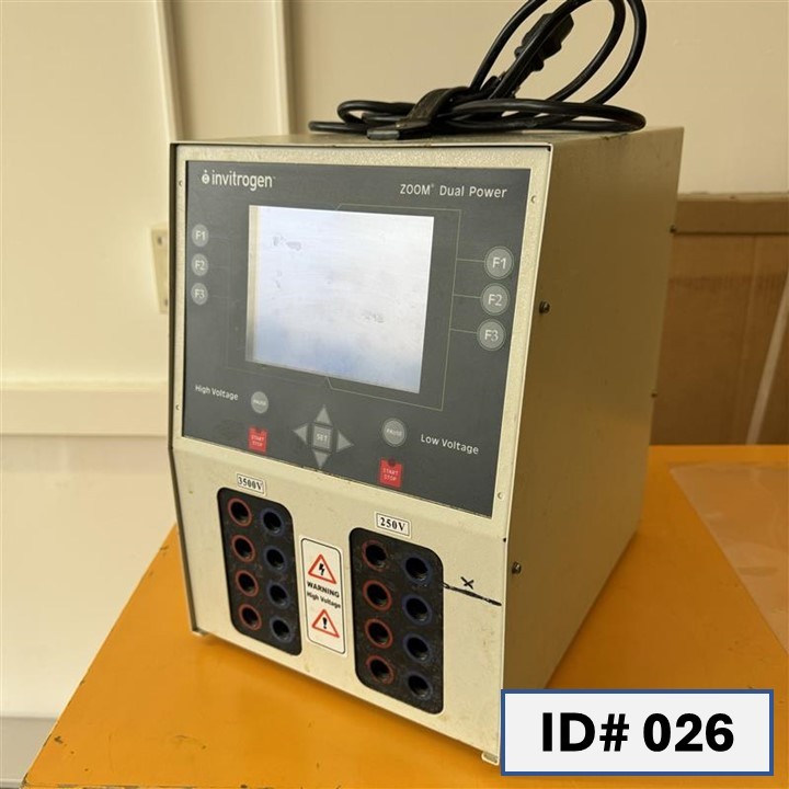 Electrophoresis power supply, Invitrogen Zoom Dual Power - ID# 26